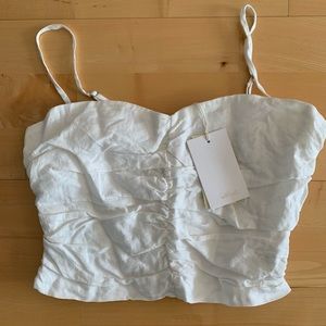 Aritzia Wilfred White Fatale Camisole, size 6